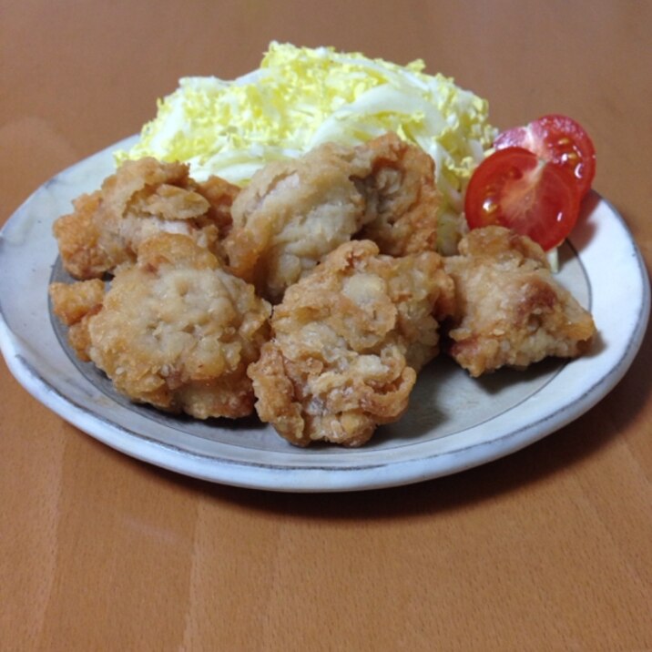 めんつゆで簡単♪鶏胸肉のから揚げ